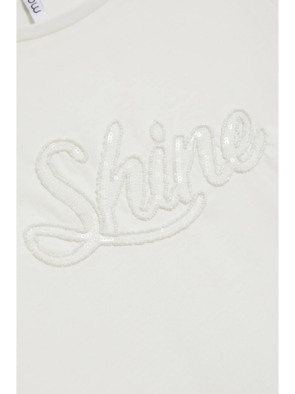 Moodo Blúzka s flitrami biela Moodo