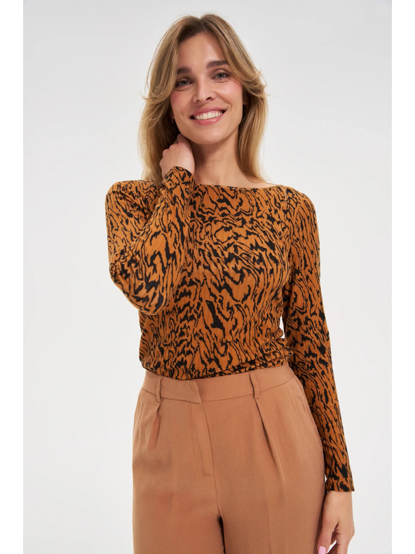 Moodo Top s motívom hnedý Moodo