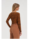 Moodo Top s motívom hnedý Moodo