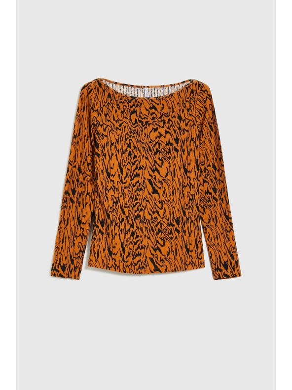 Moodo Top s motívom hnedý Moodo