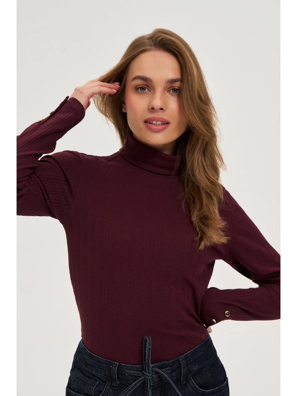 Moodo Bavlnený rolák vínový Moodo