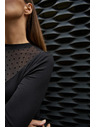 Moodo Priľnavá čierna blúzka Moodo