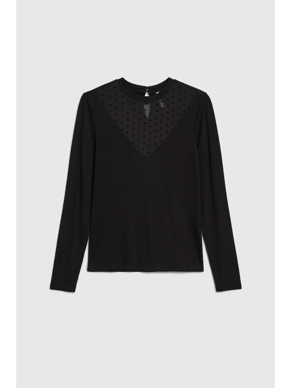 Moodo Priľnavá čierna blúzka Moodo