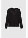Moodo Priľnavá čierna blúzka Moodo