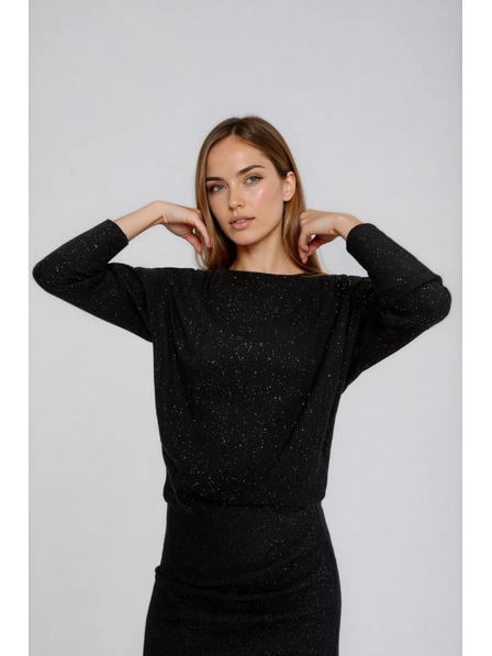 Moodo Lesklý top čierny Moodo