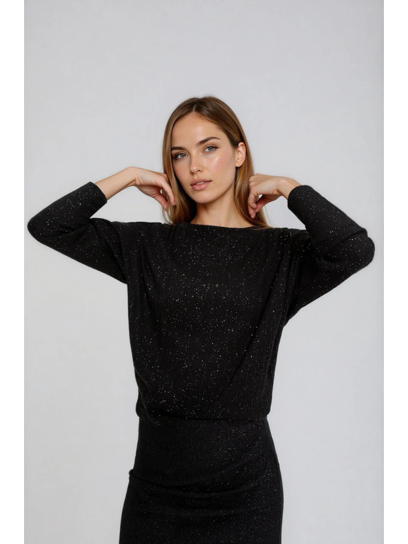 Moodo Lesklý top čierny Moodo