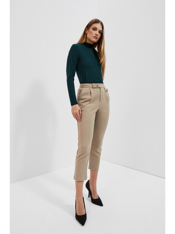 Moodo Blúzka s metalickou niťou smaragdová Moodo