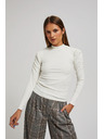Moodo Blúzka s nadýchanými rukávmi perleťová Moodo