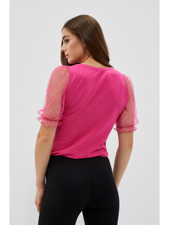 Moodo Blúzka s ozdobnými rukávmi Moodo