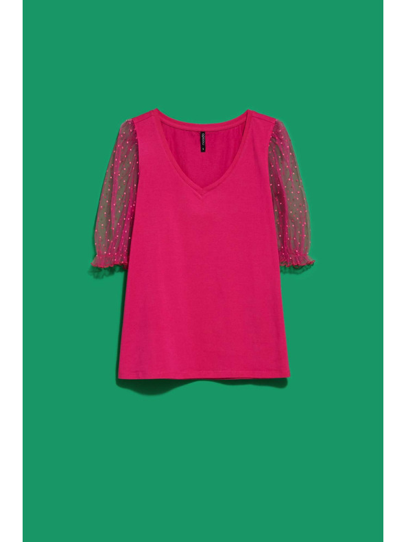 Moodo Blúzka s ozdobnými rukávmi Moodo