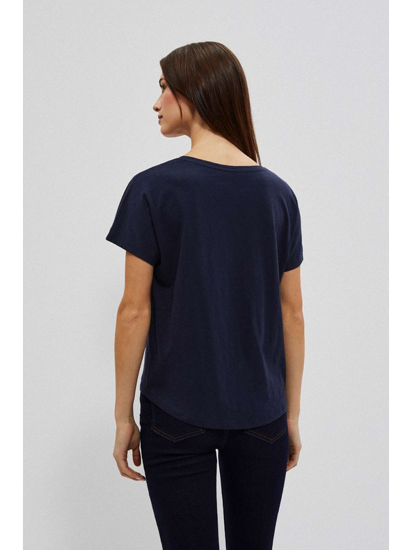 Moodo Blúzka s potlačou tváre granátová Moodo