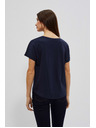 Moodo Blúzka s potlačou tváre granátová Moodo