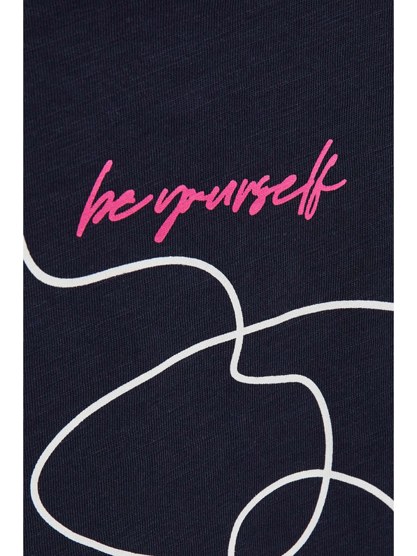 Moodo Blúzka s potlačou tváre granátová Moodo