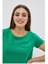 Moodo Bavlnené tričko s vreckom zelené Moodo