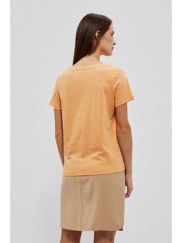 Moodo Bavlnená blúzka s výstrihom do V Moodo