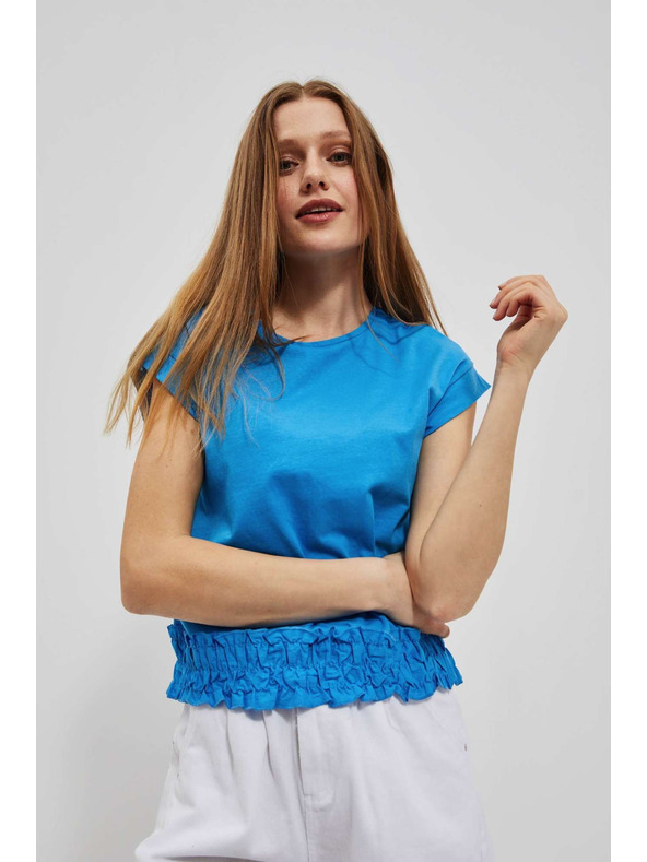 Moodo Hladké azúrové tričko Moodo