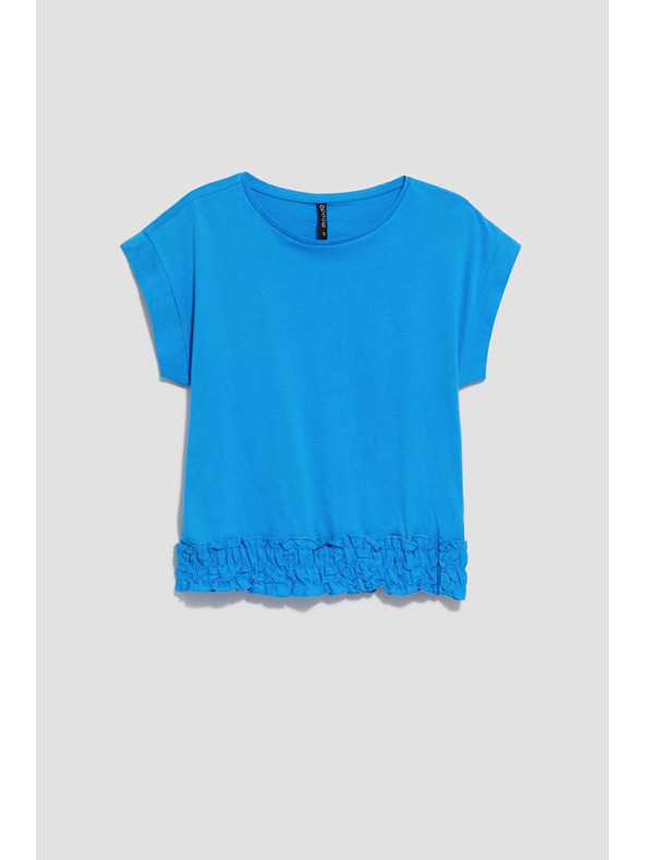 Moodo Hladké azúrové tričko Moodo