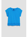 Moodo Hladké azúrové tričko Moodo