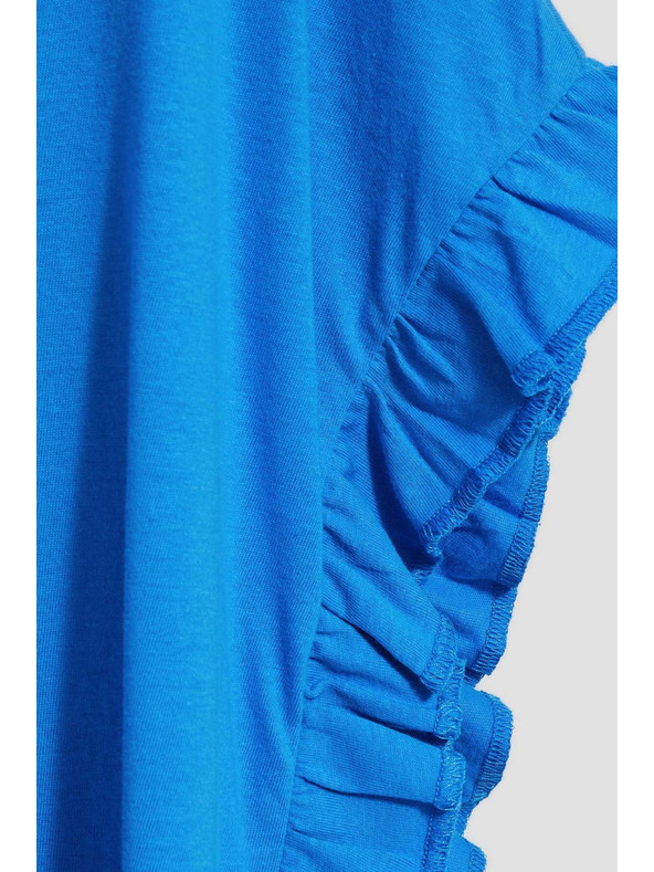 Moodo Blúzka s nápisom a volánikom na rukáve Moodo