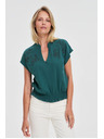 Moodo Bavlnená blúzka zelená Moodo