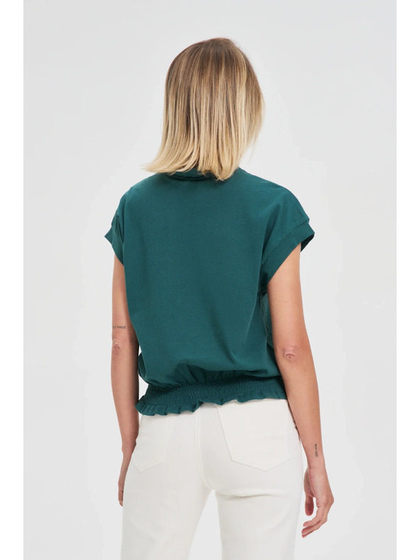 Moodo Bavlnená blúzka zelená Moodo