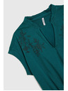 Moodo Bavlnená blúzka zelená Moodo