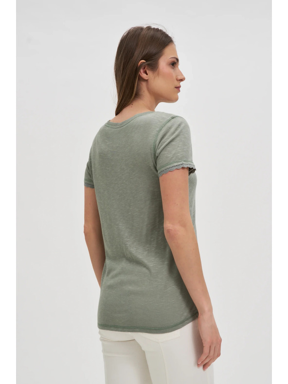 Moodo Blúzka s krátkym rukávom olivová Moodo