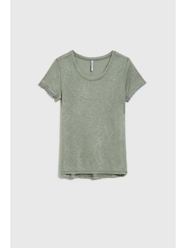 Moodo Blúzka s krátkym rukávom olivová Moodo