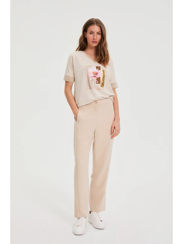 Moodo Blúzka s potlačou béžová Moodo