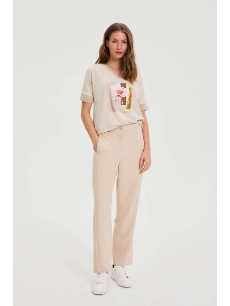 Moodo Blúzka s potlačou béžová Moodo