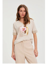 Moodo Blúzka s potlačou béžová Moodo