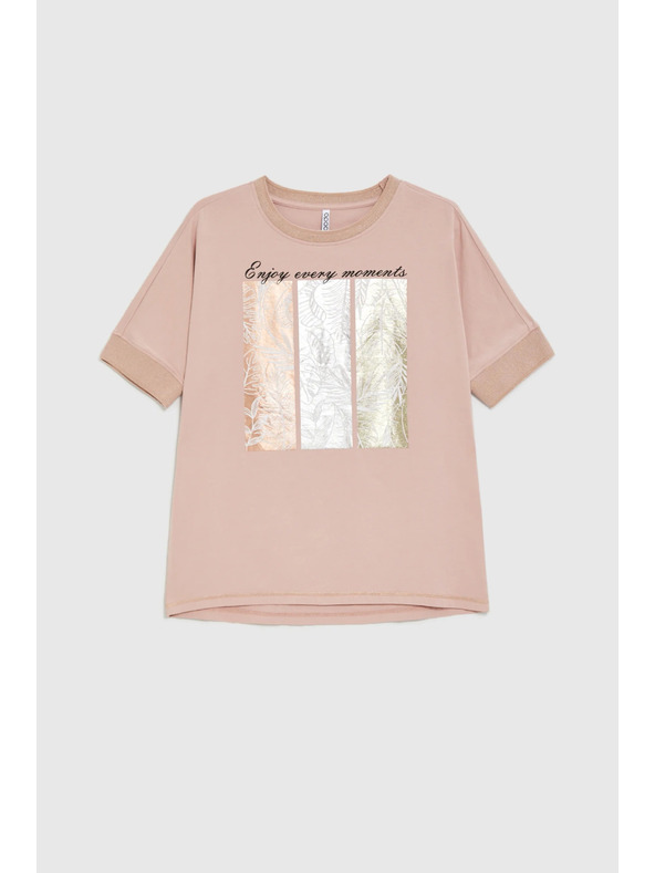 Moodo Bavlnená blúzka s potlačou Moodo