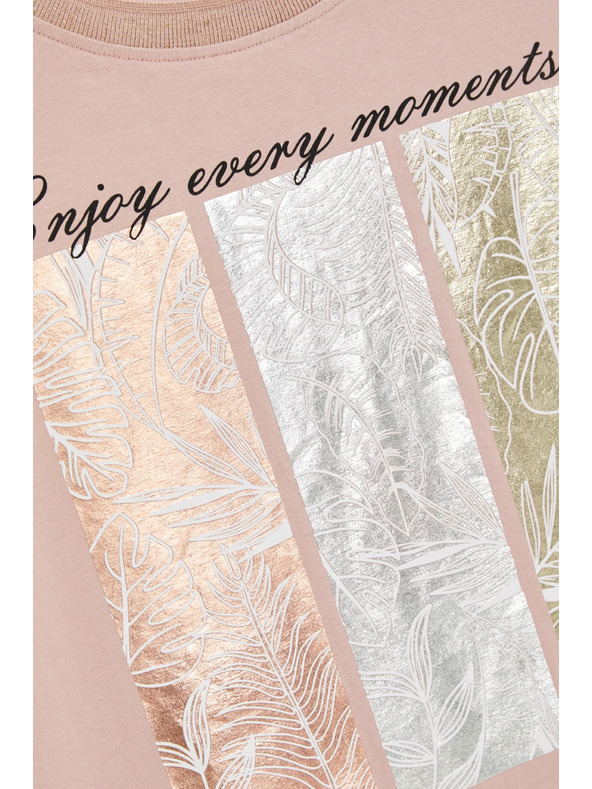 Moodo Bavlnená blúzka s potlačou Moodo