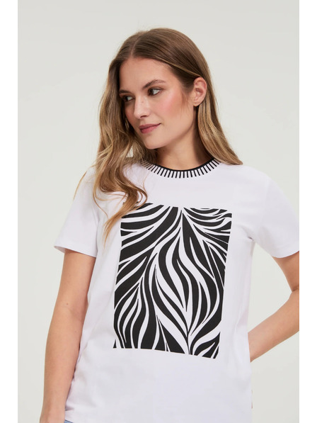 Moodo Tričko s potlačou biele Moodo