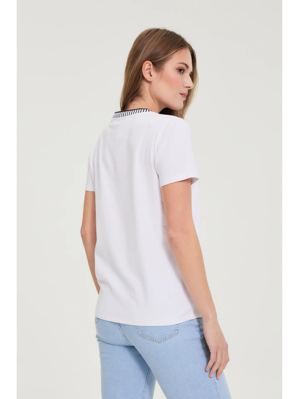 Moodo Tričko s potlačou biele Moodo