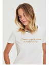 Moodo Blúzka s nápisom biela Moodo