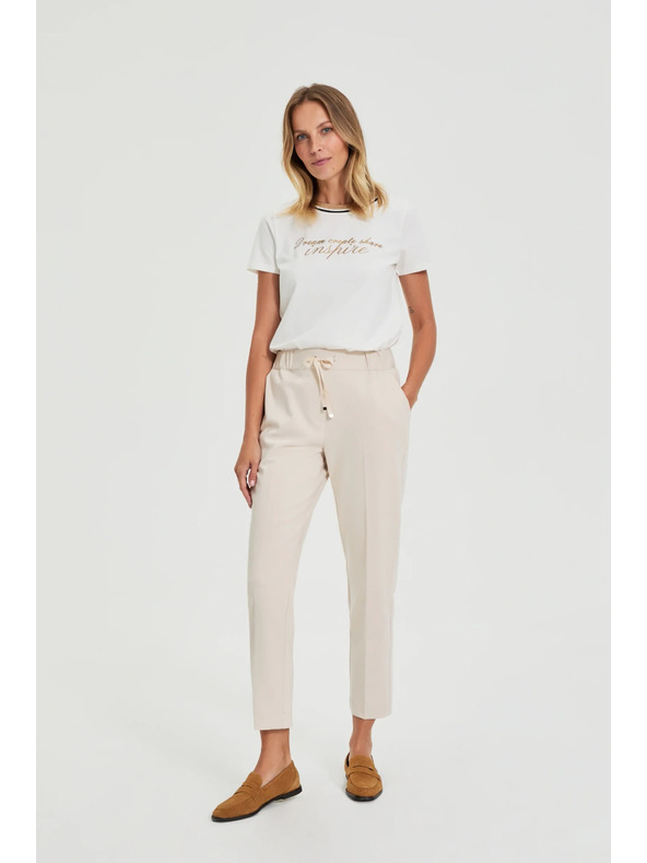 Moodo Blúzka s nápisom biela Moodo