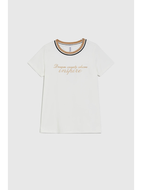 Moodo Blúzka s nápisom biela Moodo