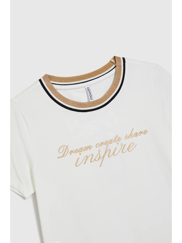 Moodo Blúzka s nápisom biela Moodo