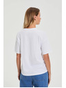Moodo Bavlnené tričko s potlačou biele Moodo