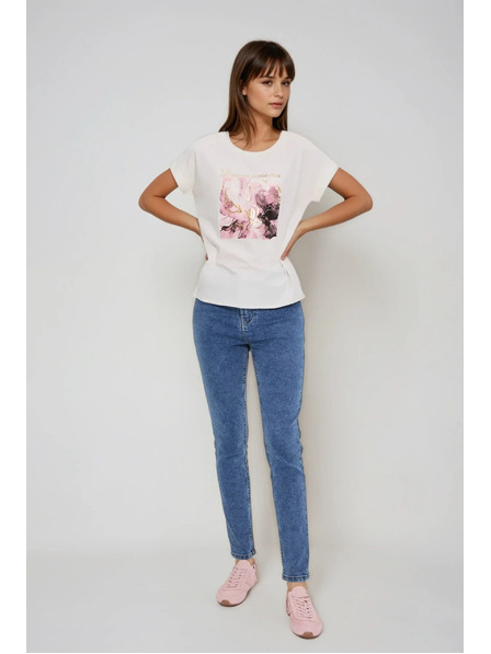 Moodo Tričko s potlačou ecru Moodo