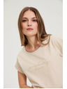 Moodo Blúzka s nápisom béžová Moodo