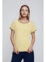 Moodo Žltá blúzka s ozdobným lemovaním Moodo