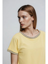 Moodo Žltá blúzka s ozdobným lemovaním Moodo