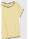 Moodo Žltá blúzka s ozdobným lemovaním Moodo