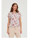 Moodo Ružová kvetovaná blúzka Moodo