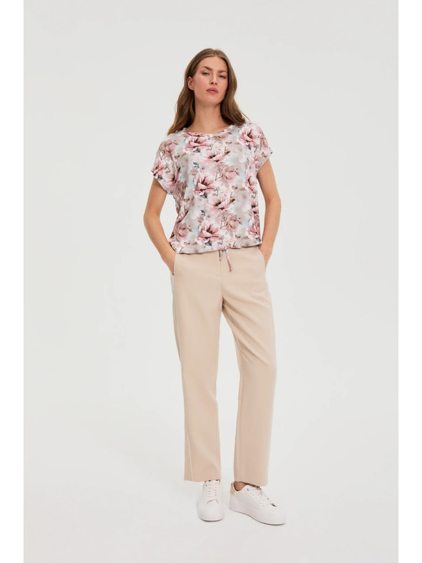 Moodo Ružová kvetovaná blúzka Moodo