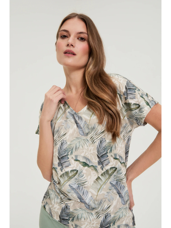 Moodo Blúzka do véčka béžová Moodo