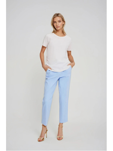 Moodo Biela blúzka s ozdobnými gombíkmi Moodo