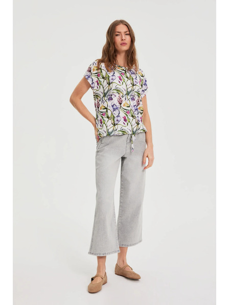 Moodo Biela kvetovaná blúzka Moodo